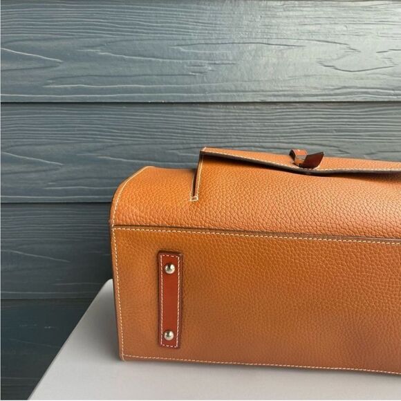 DOONEY & BOURKE British Tan Bag Florentine Cambridge Leather Tote Handbag - Picture 9 of 10